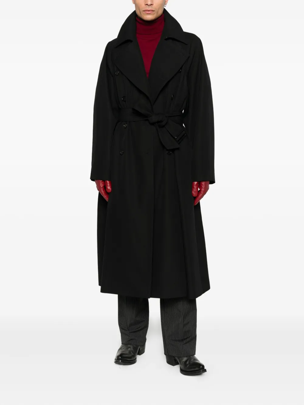 Saint Laurent Jas met ceintuur Zwart