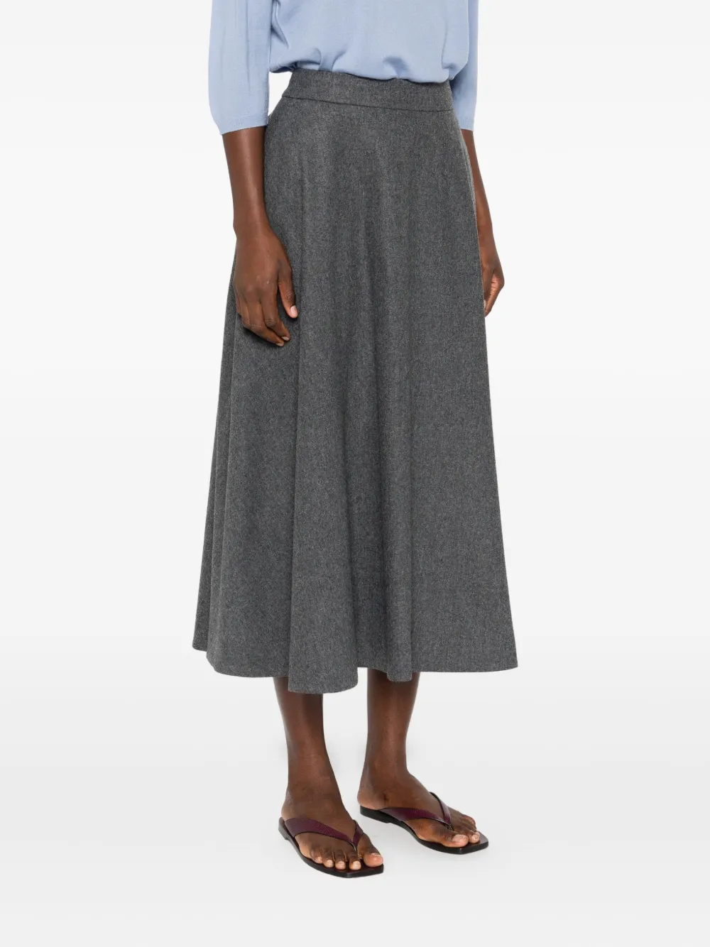 Max Mara flared midi skirt Grijs