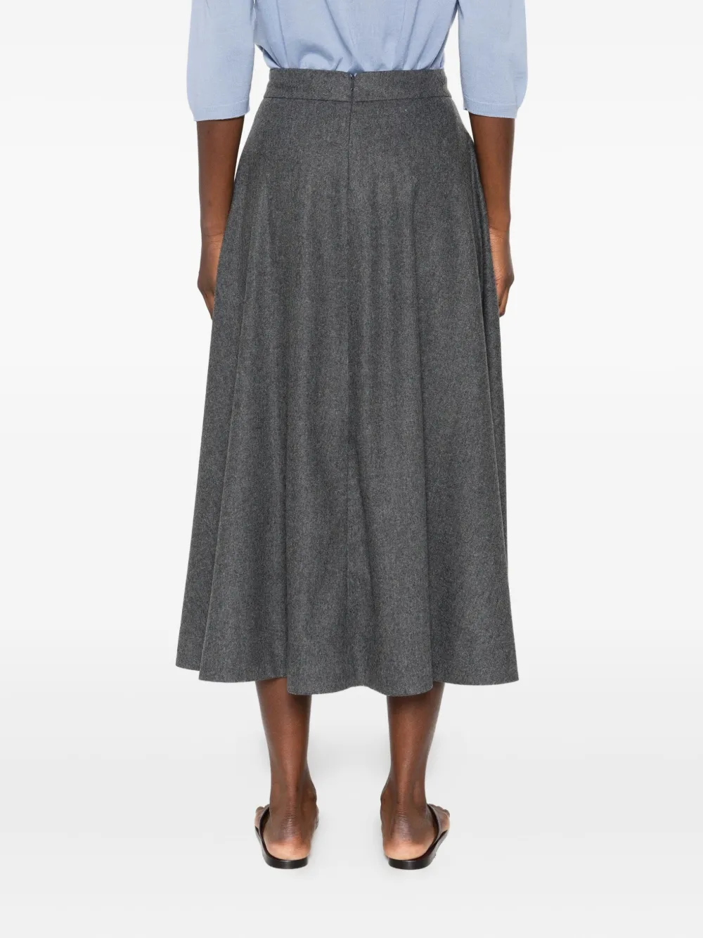 Max Mara flared midi skirt Grijs