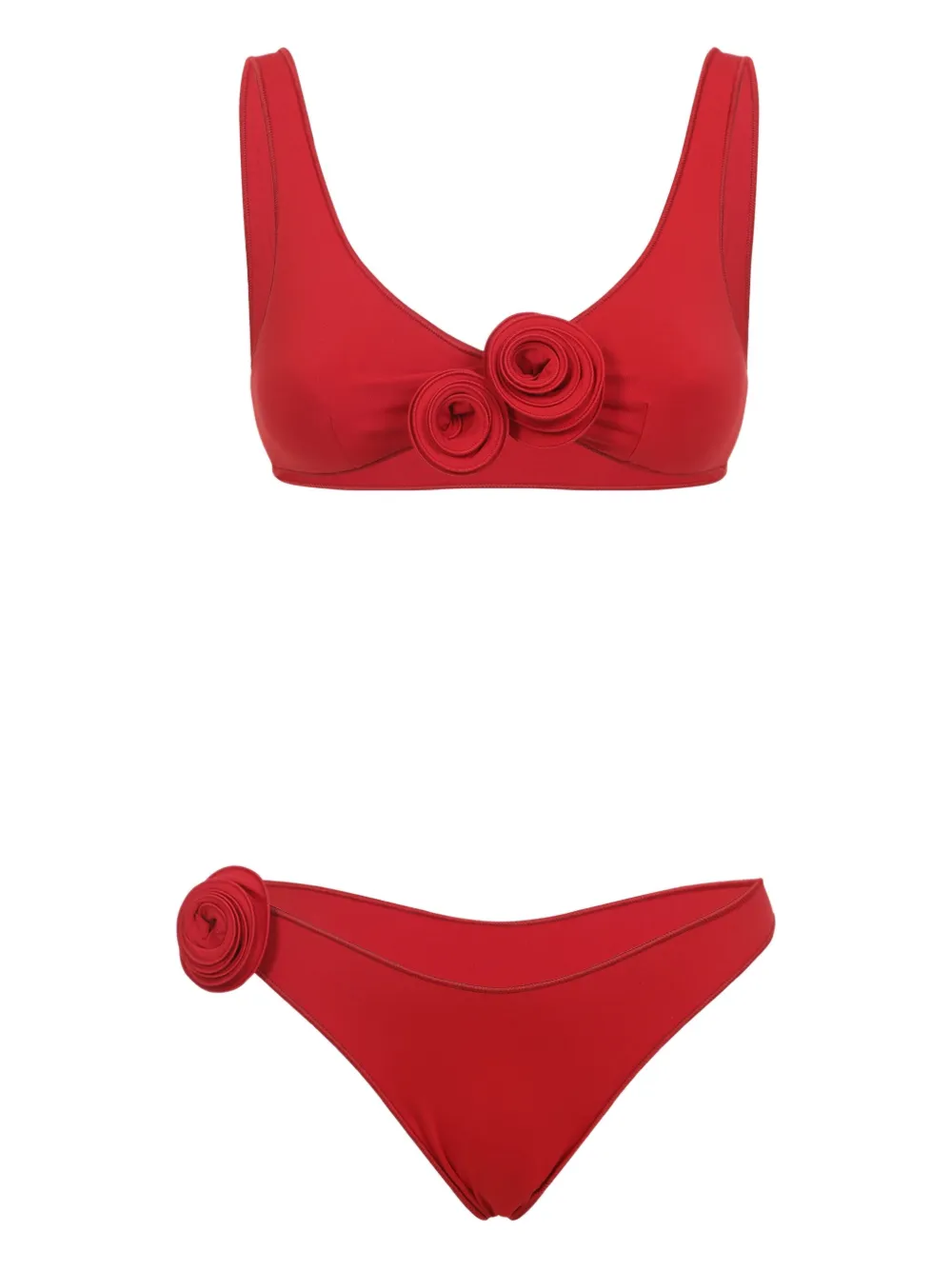 rose-embellished bikini