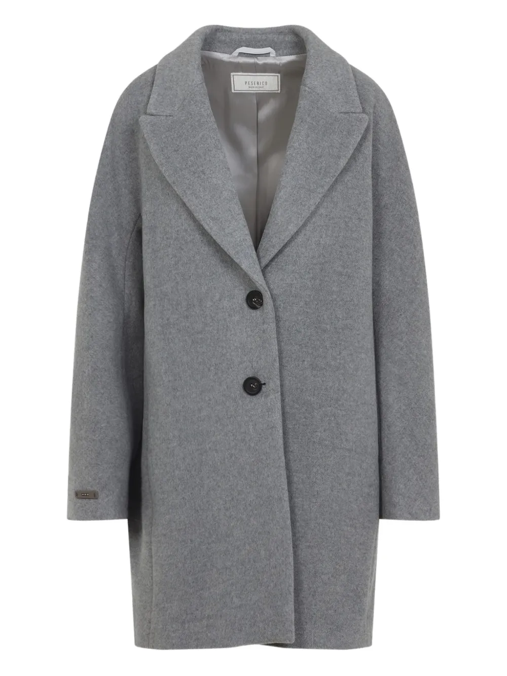 Peserico single-breasted wool coat Grijs