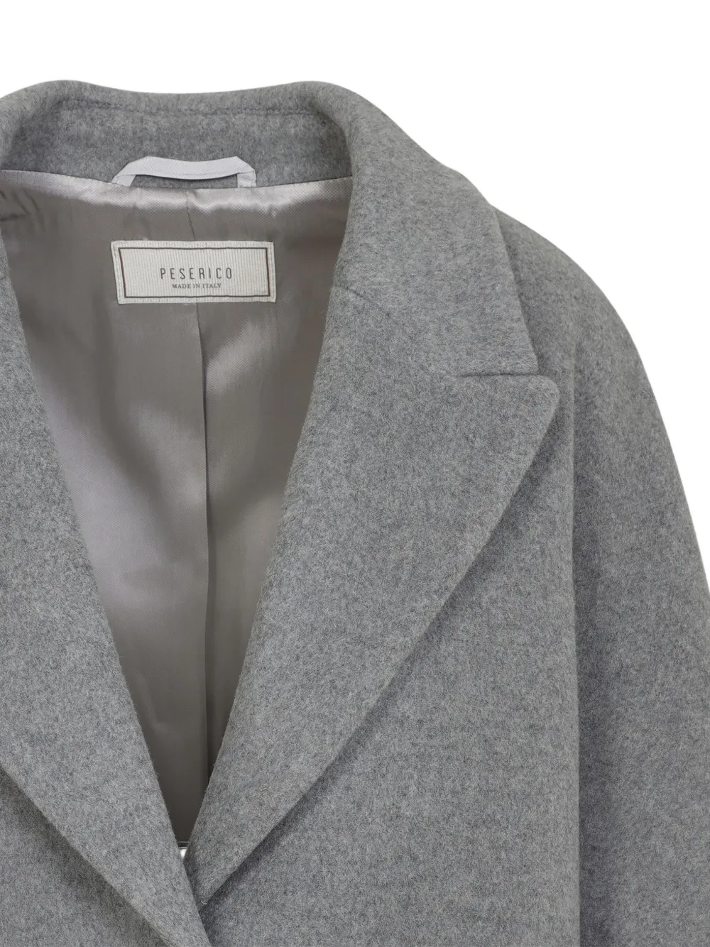 Peserico single-breasted wool coat Grijs