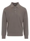 Canali waffle-knit polo shirt - Grey