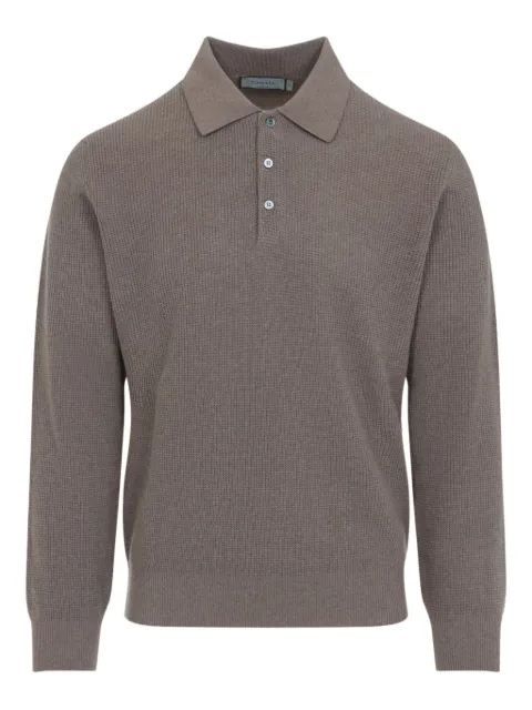 Canali waffle-knit polo shirt