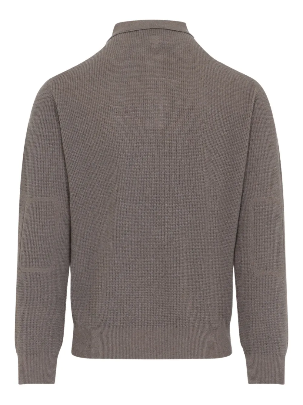 Canali Poloshirt met wafelpatroon - Grijs