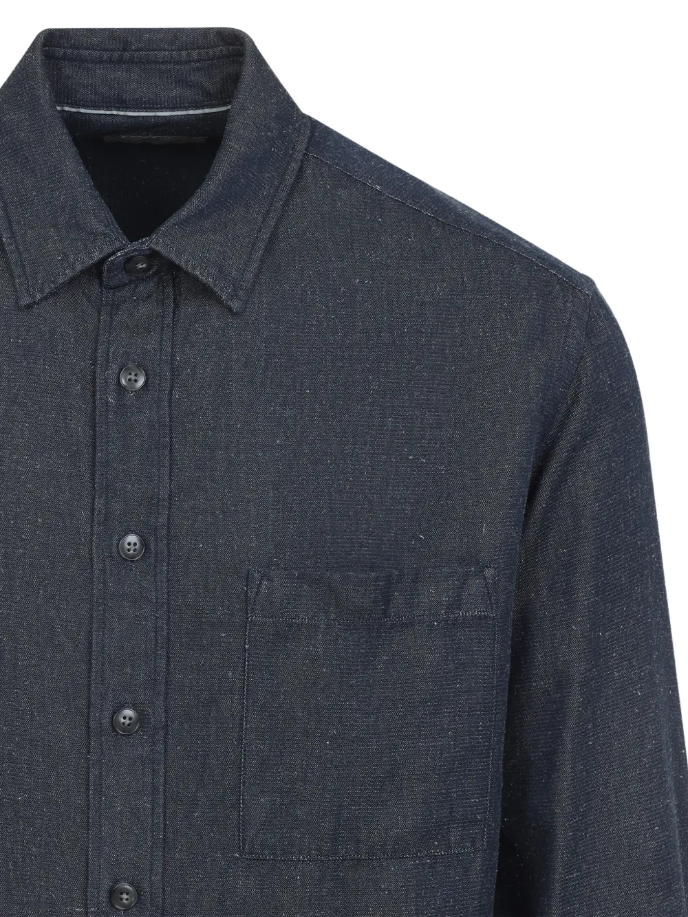 Canali long-sleeve pocket shirt Blauw