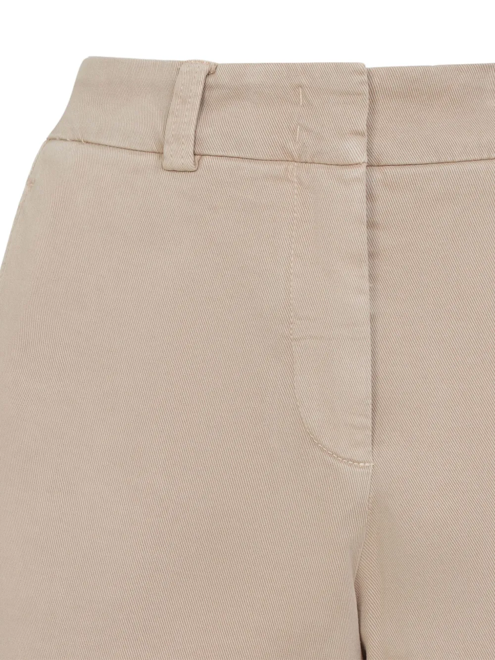 Peserico cuffed cotton trousers Beige