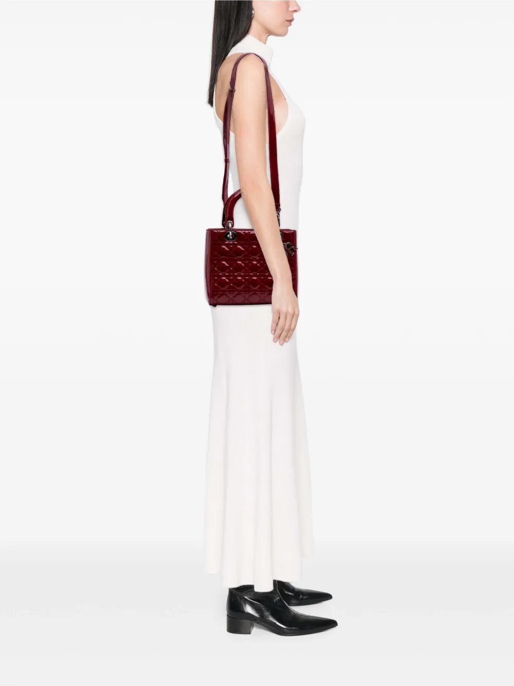 Christian Dior Pre-Owned 2015 Medium Patent Cannage Lady Dior satchel | Pre-Owned | Image 2