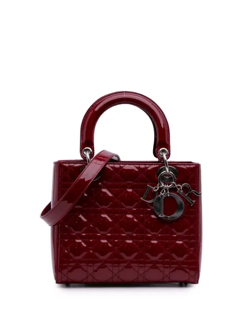 Christian Dior Pre-Owned 2015 Medium Patent Cannage Lady Dior satchel