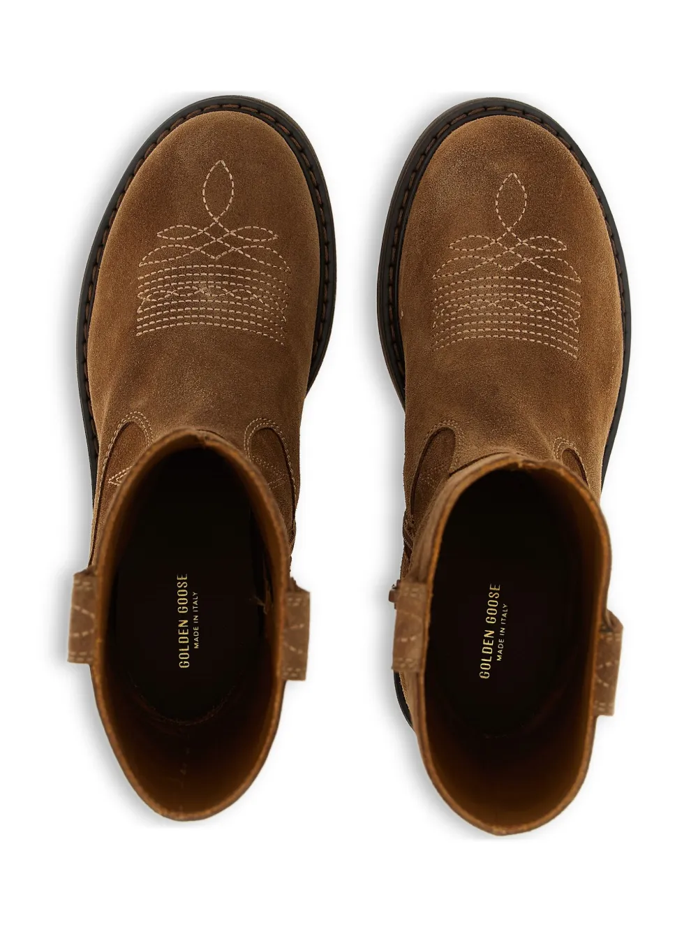 Golden Goose Kids suede boots Brown