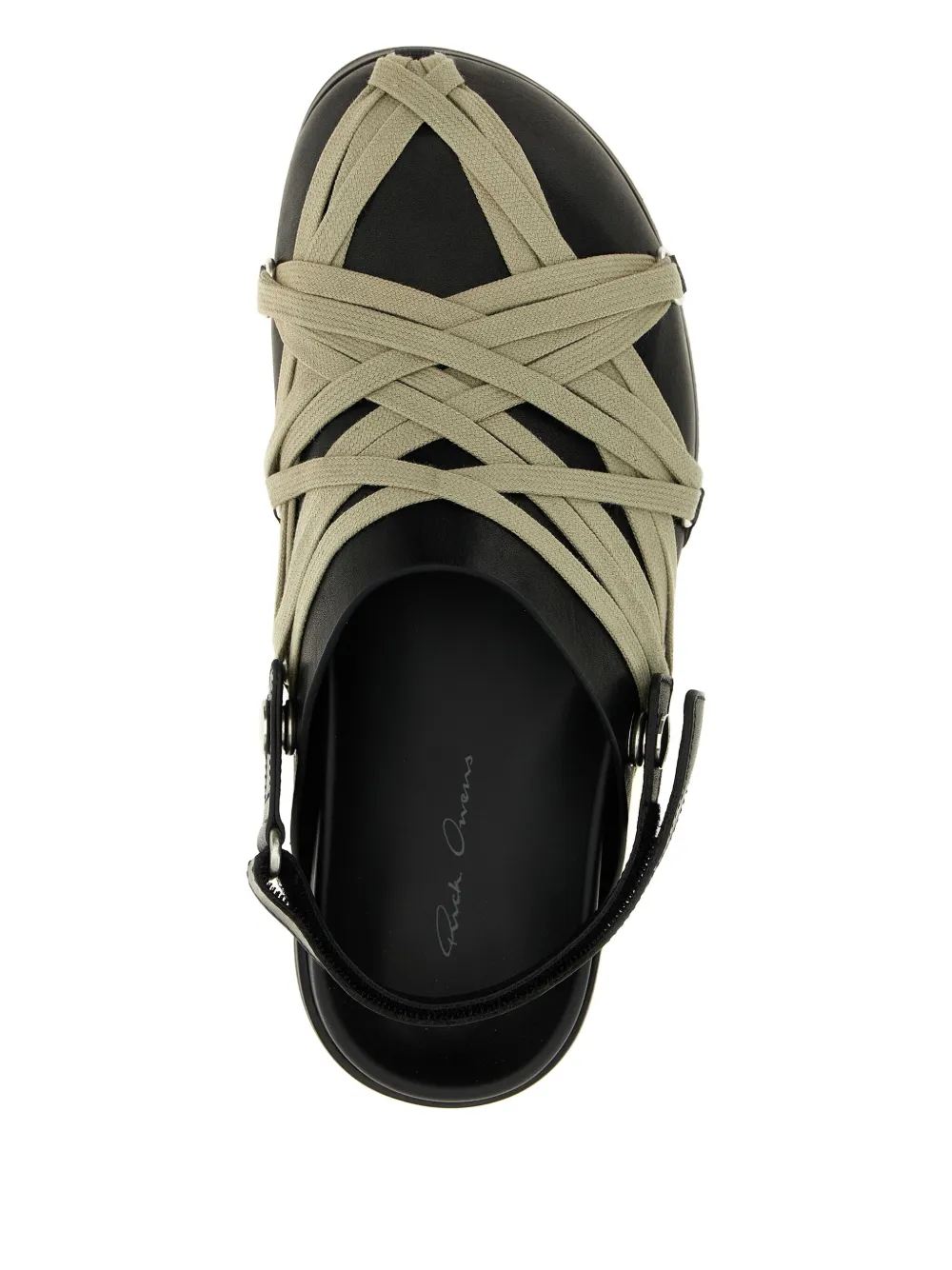 Rick Owens Granola lace-up leather clogs Black