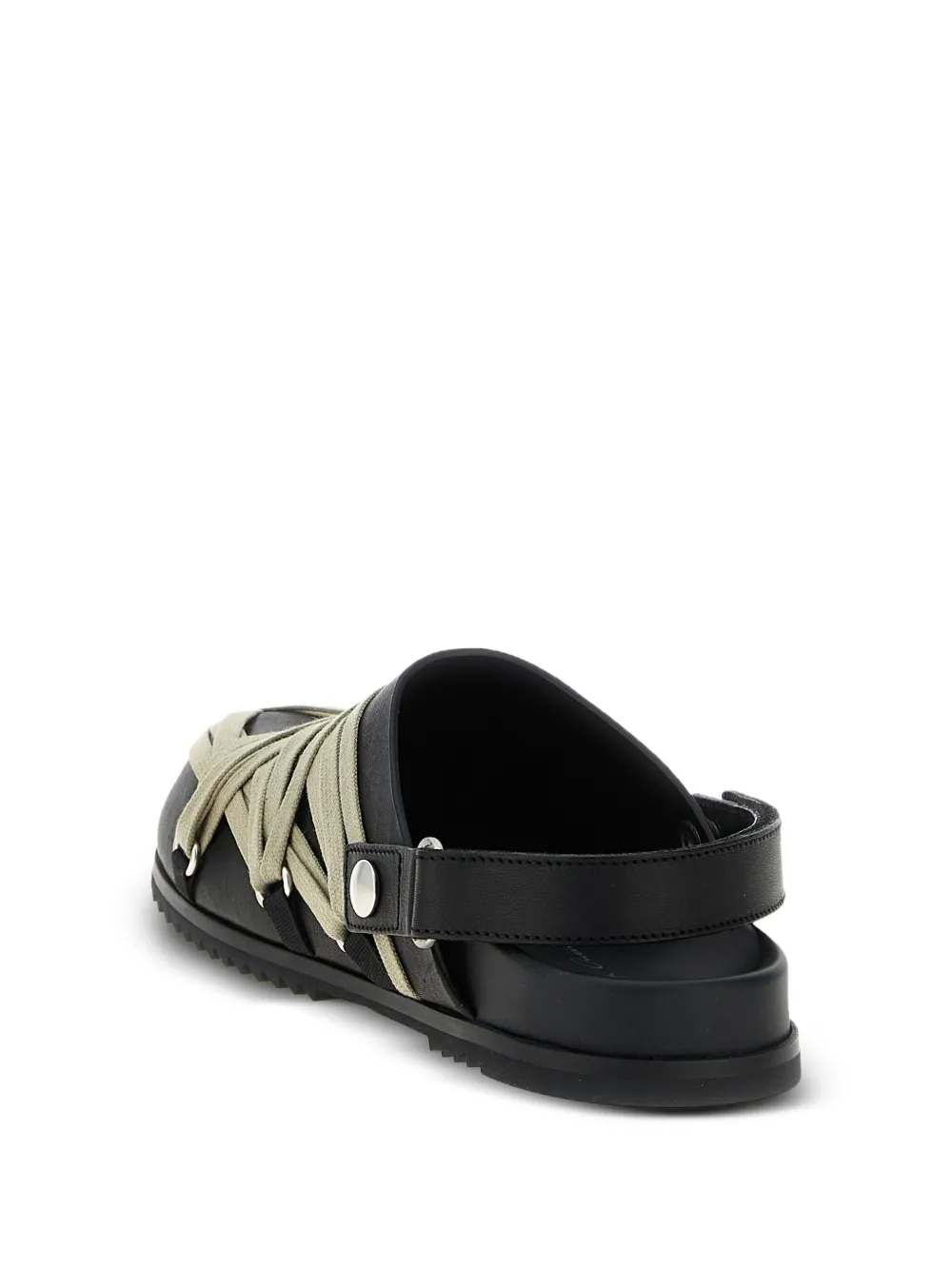 Rick Owens Granola lace-up leather clogs Black