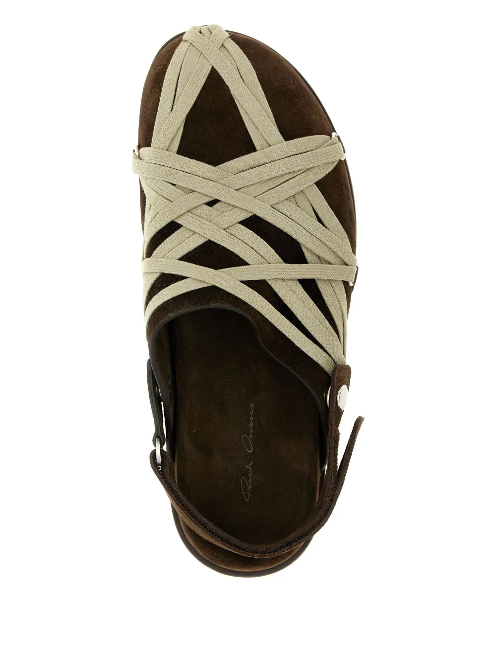 Rick Owens Megalace lace-up mules Brown