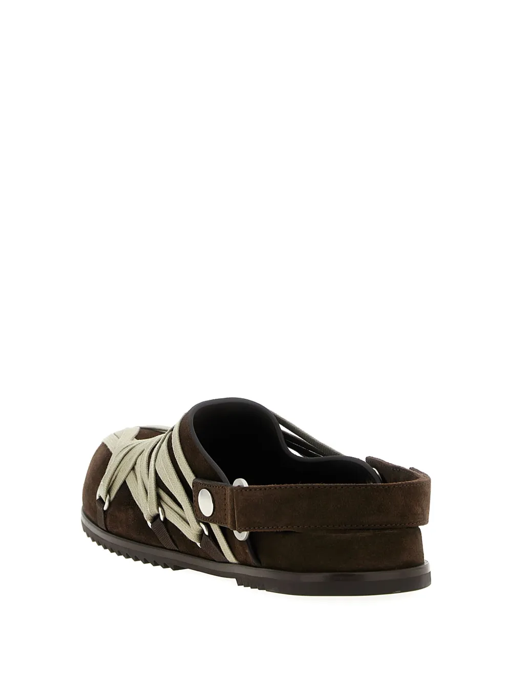 Rick Owens Megalace lace-up mules Brown