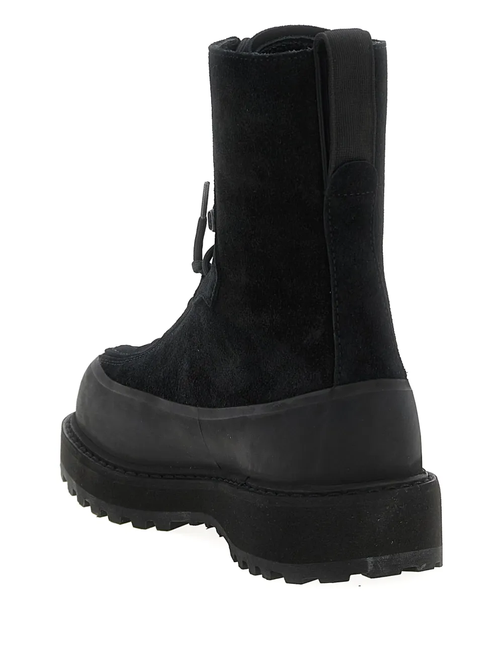 Stone Island S100110 lace-up rubber-sole hiking boots Black