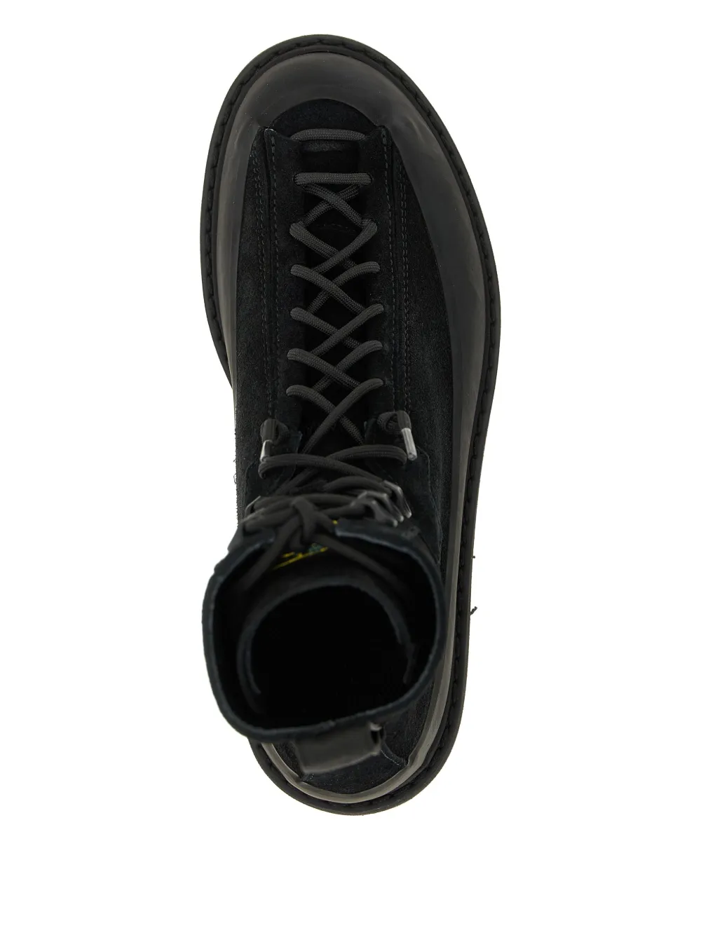 Stone Island S100110 lace-up rubber-sole hiking boots Black