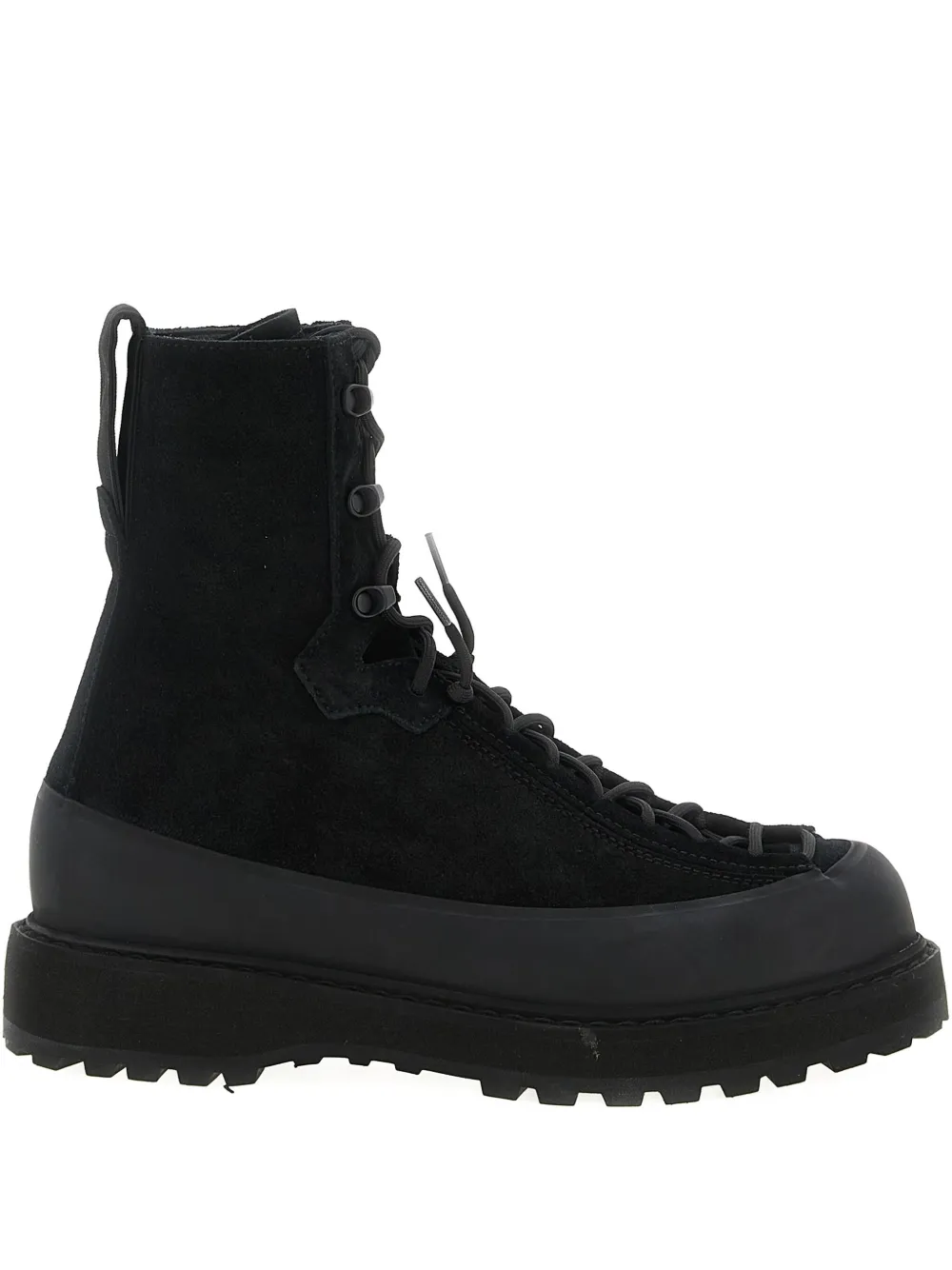 Stone Island S100110 lace-up rubber-sole hiking boots Black