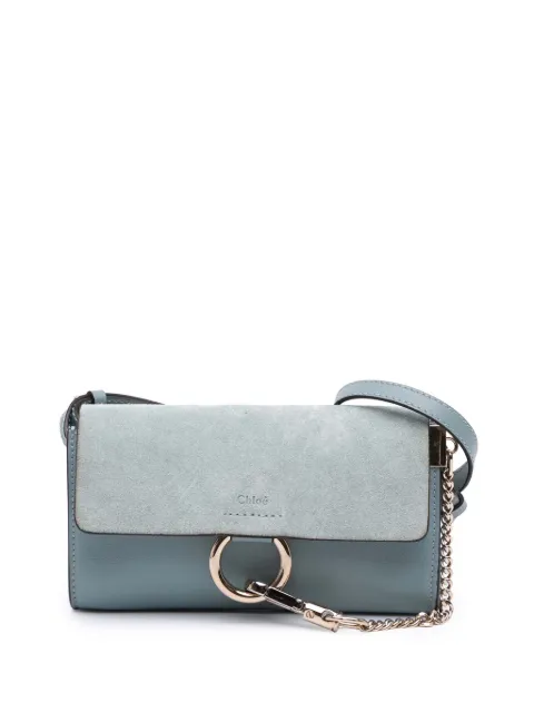 Chloé Pre-Owned 2020 Mini Suede and Calfskin Faye crossbody bag