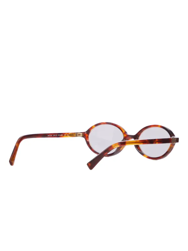 Miu Miu Eyewear Tortoiseshell oval-frame Sunglasses | Brown