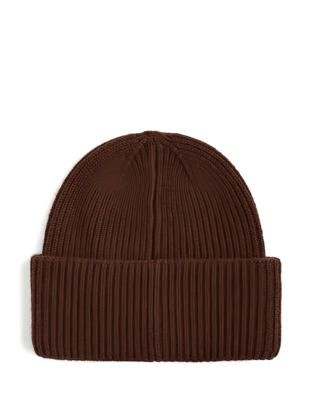 Max Mara Ribbed Embroidered Beanie In Brown