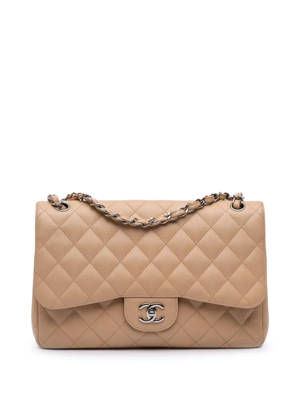 CHANEL Pre-Owned 2011 Jumbo Classic Caviar Double Flap shoulder bag | Brown | Image 1
