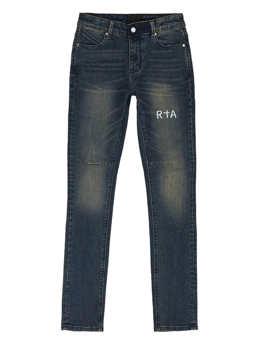 RTA Jeans met logoprint Blauw