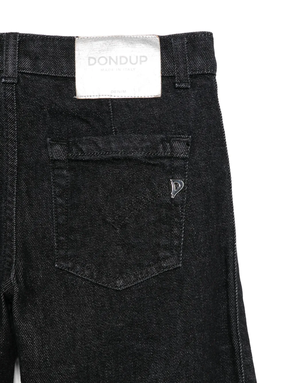 DONDUP KIDS frayed-hem flared trousers Zwart