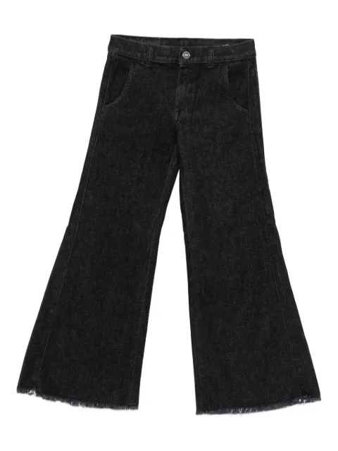 DONDUP KIDS frayed-hem flared trousers