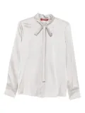 Max Mara ruffled-neck blouse - Grey