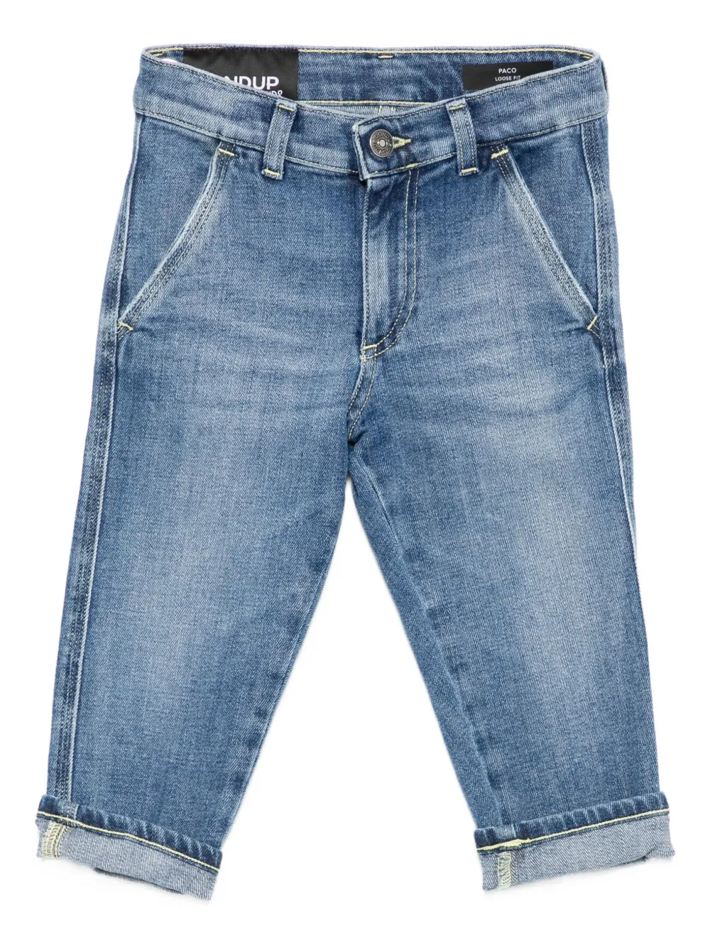 DONDUP KIDS logo-patch jeans Blauw