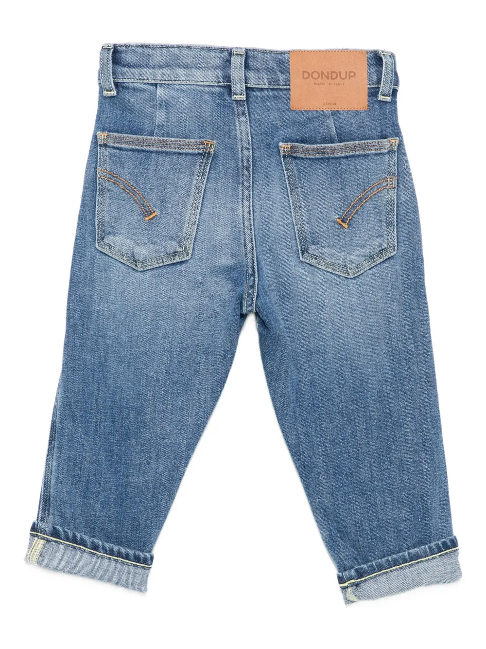 DONDUP KIDS logo-patch jeans Blauw