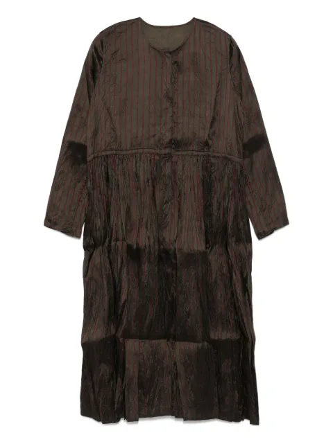 Christian Peau striped tiered dress