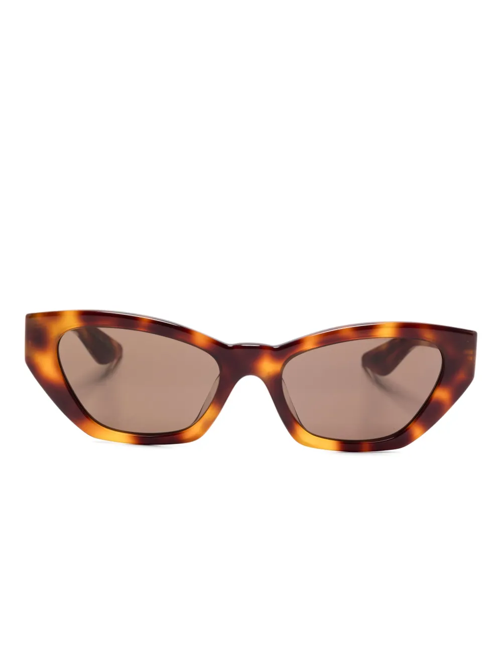Oliver Peoples Occhiali da sole cat-eye con effetto tartarugato - Marrone