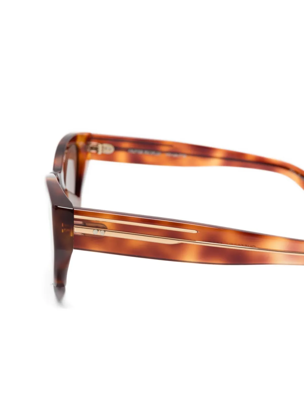 Oliver Peoples Zonnebril met schildpadschild-effect en cat-eye montuur Bruin