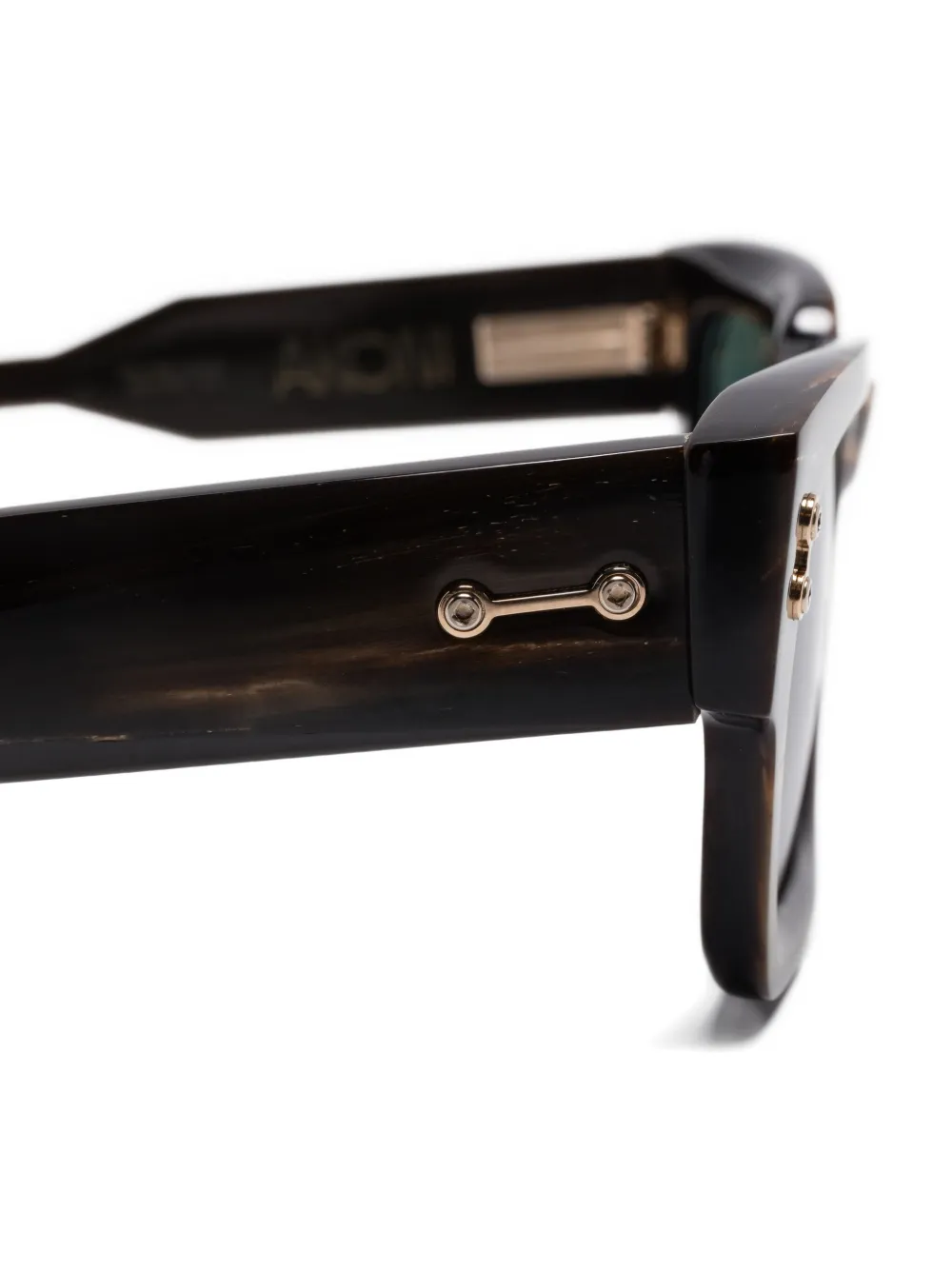  Akoni Horn Rectangle Sunglasses - Brown 