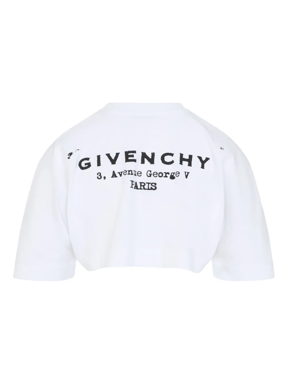 Givenchy logo-print cropped long-sleeve t-shirt Wit