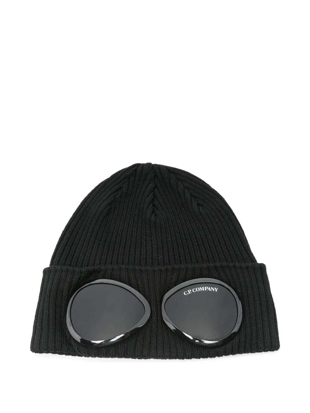 C.P. Company Kids Wollen muts met goggle-detail Zwart