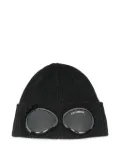 C.P. Company Kids goggle-detail wool beanie hat - Black