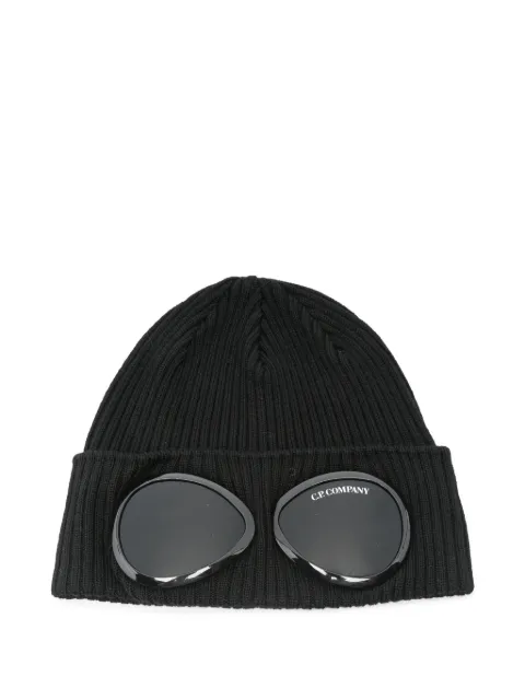 C.P. Company Kids goggle-detail wool beanie hat