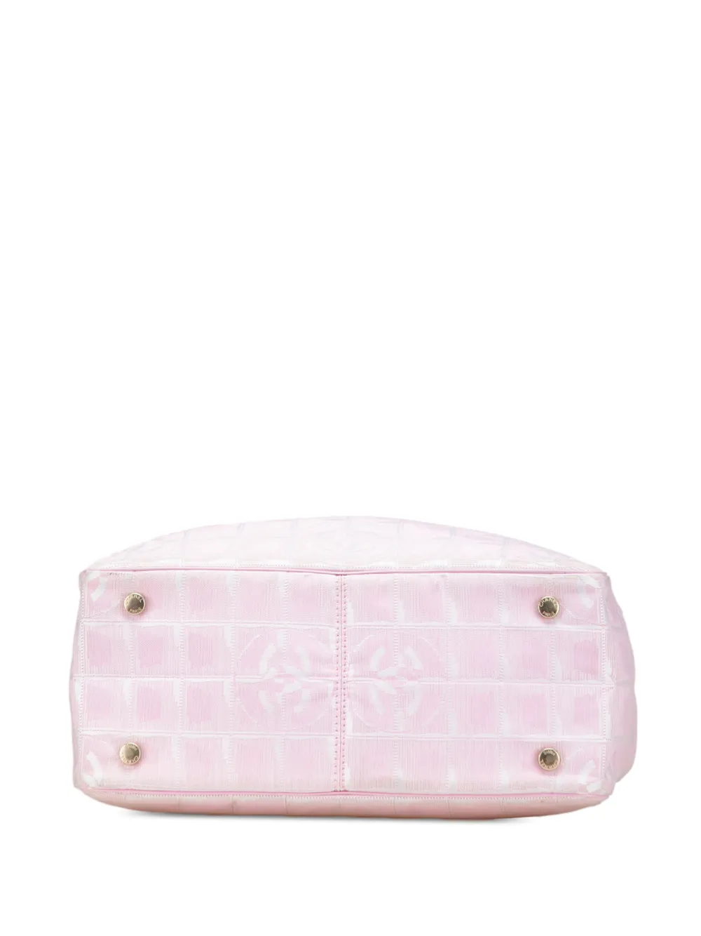 Pre-owned Chanel 2004-2005 New Travel Line Nylon Tote Bag In Pink