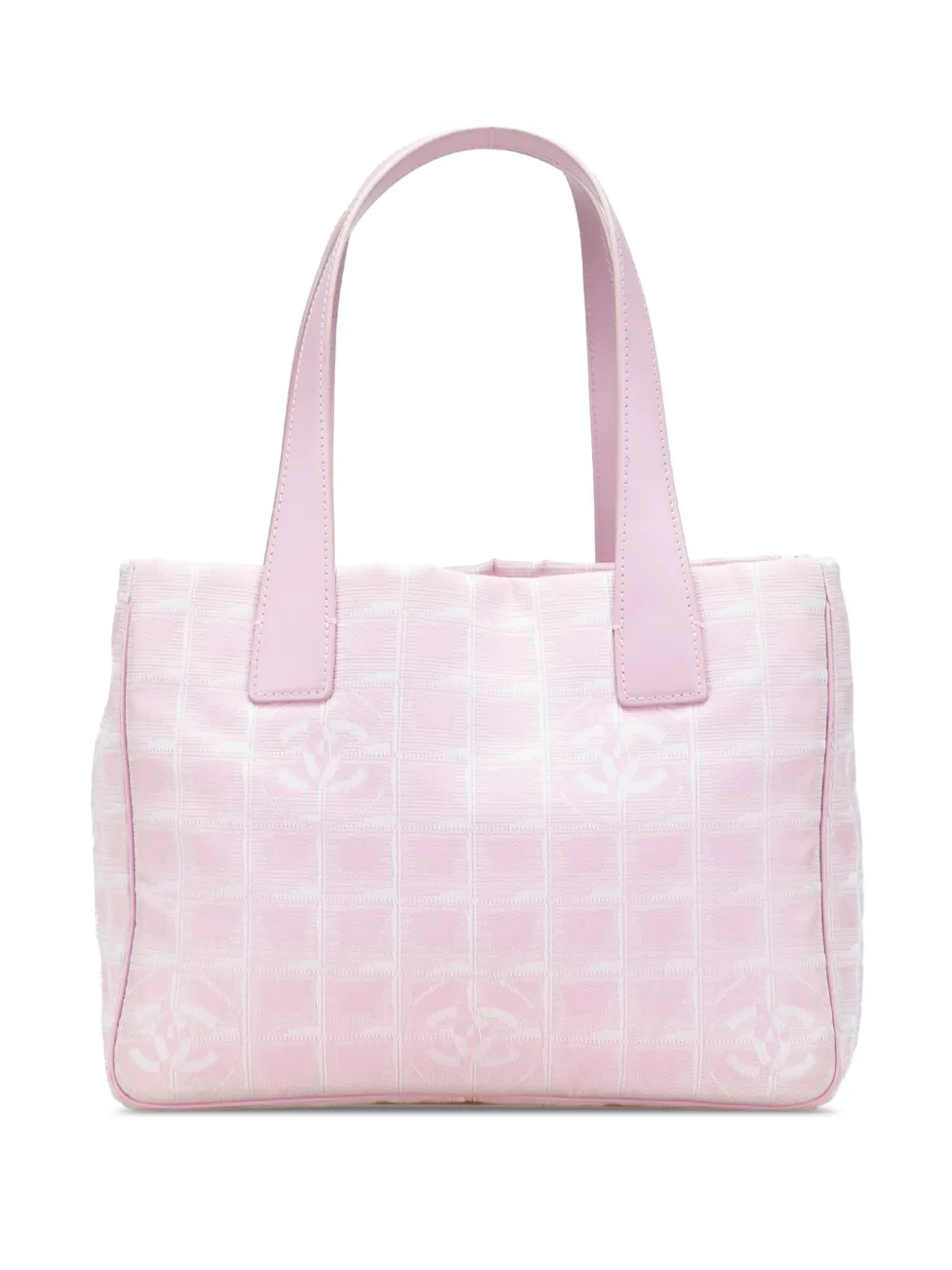Pre-owned Chanel 2004-2005 New Travel Line Nylon Tote Bag In Pink