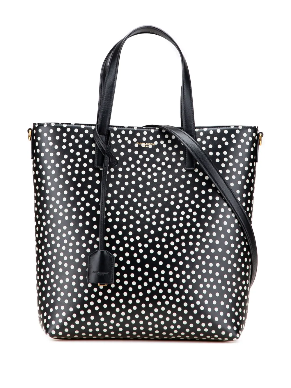 2020 Toy Calfskin Polka Dot North South Shopping Tote satchel