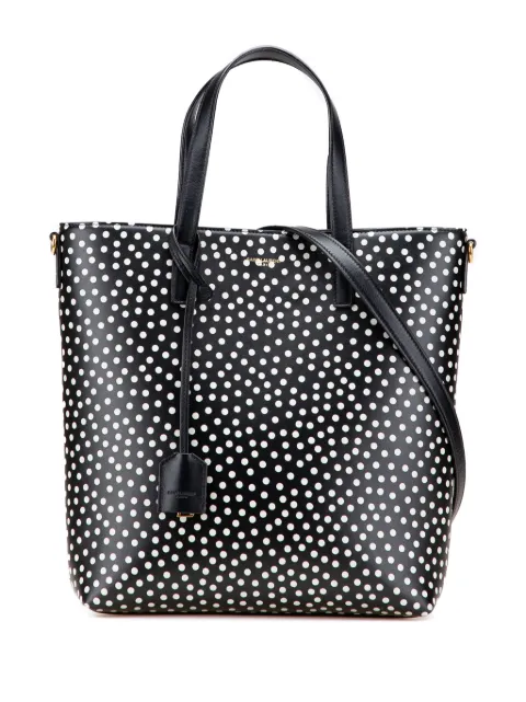 Saint Laurent Pre-Owned 2020 Toy Calfskin Polka Dot North South Shopping Tote satchel