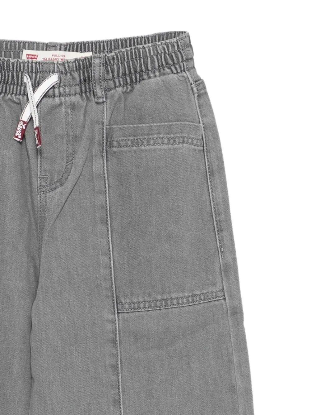 Levi's Elasticated-waist Panelled Trousers In Gray