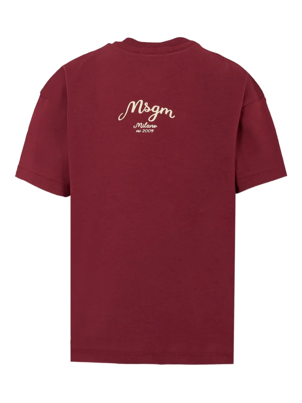 MSGM Kids T-shirt met geborduurd logo Rood