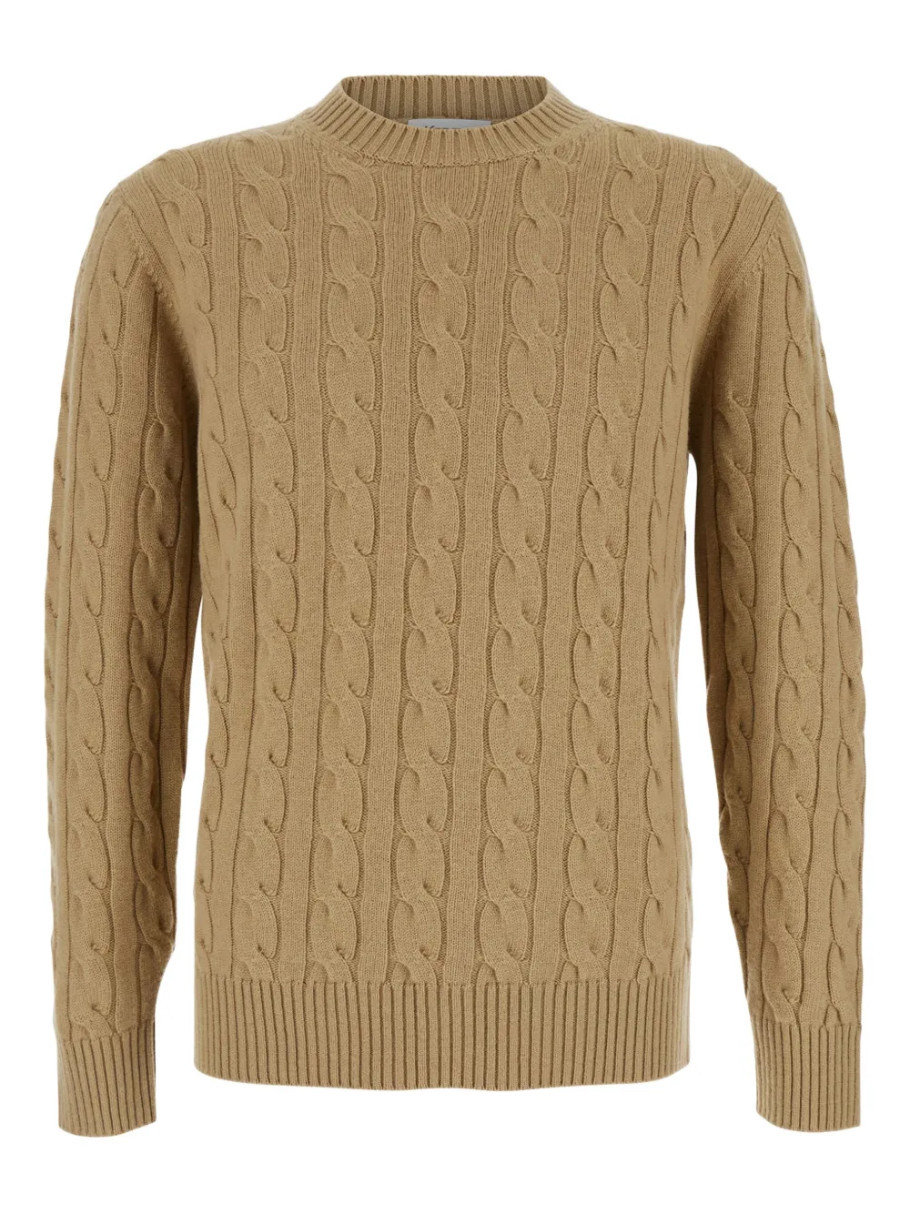 cable-knit crew-neck sweater