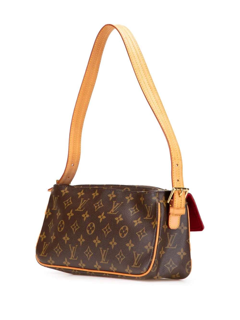 Pre-owned Louis Vuitton 2005 Monogram Viva Cite Mm Shoulder Bag In Brown