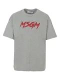 MSGM Kids logo-print cotton T-shirt - Grey