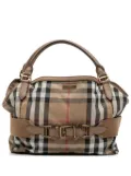 Burberry Pre-Owned 2017 Large House Check Canvas Aurelia satchel - Brown