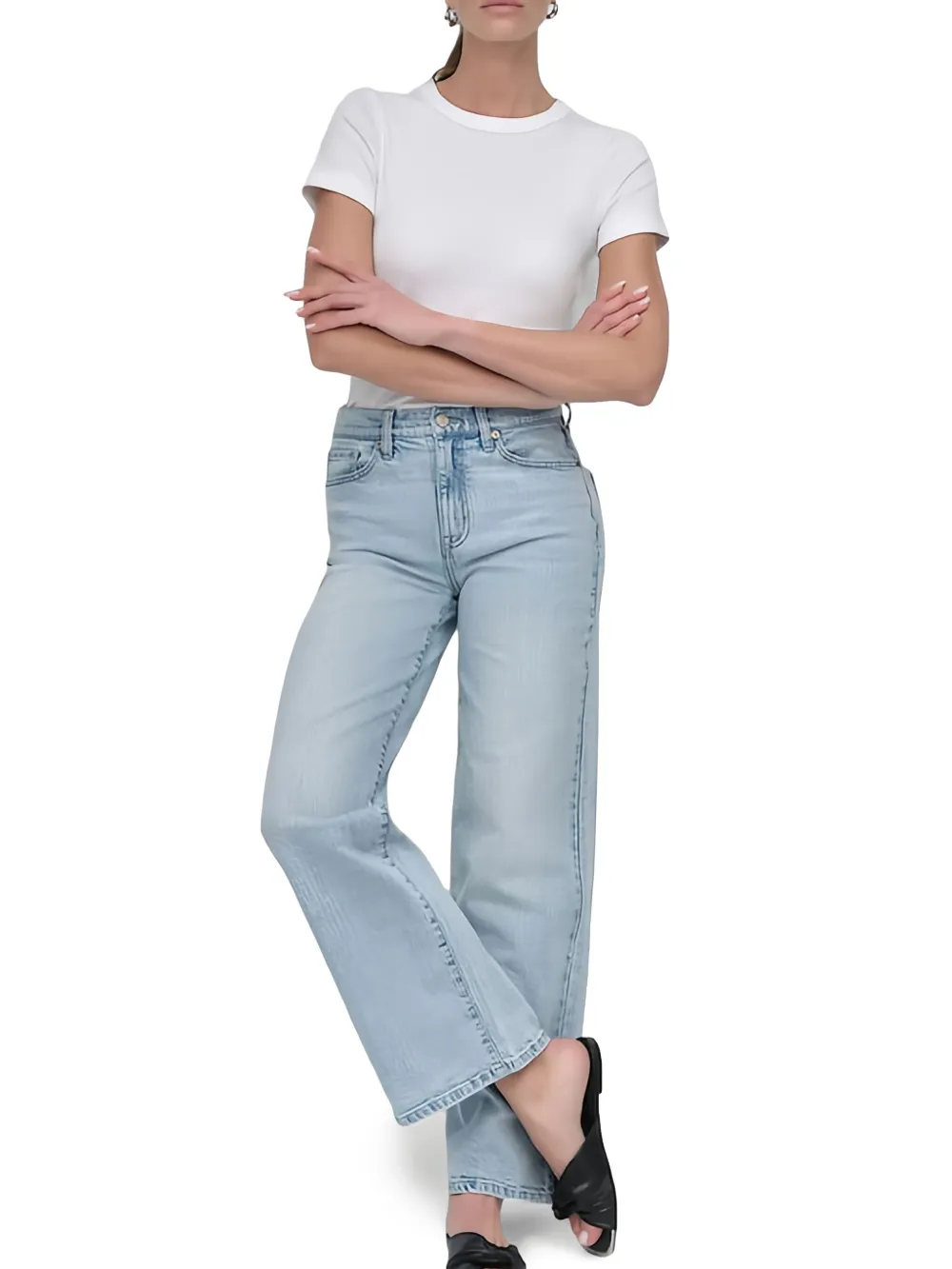 DKNY Jeans met knoop- en ritssluiting - Blauw